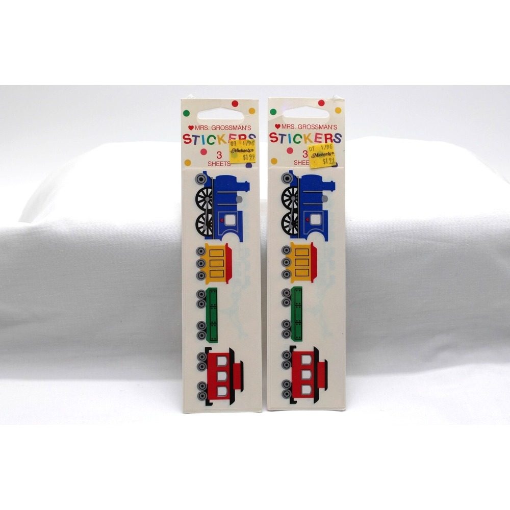 VTG 90s Train Stickers Mrs. Grossman's NOS Sealed Caboose Locomotive Set of‎ 2